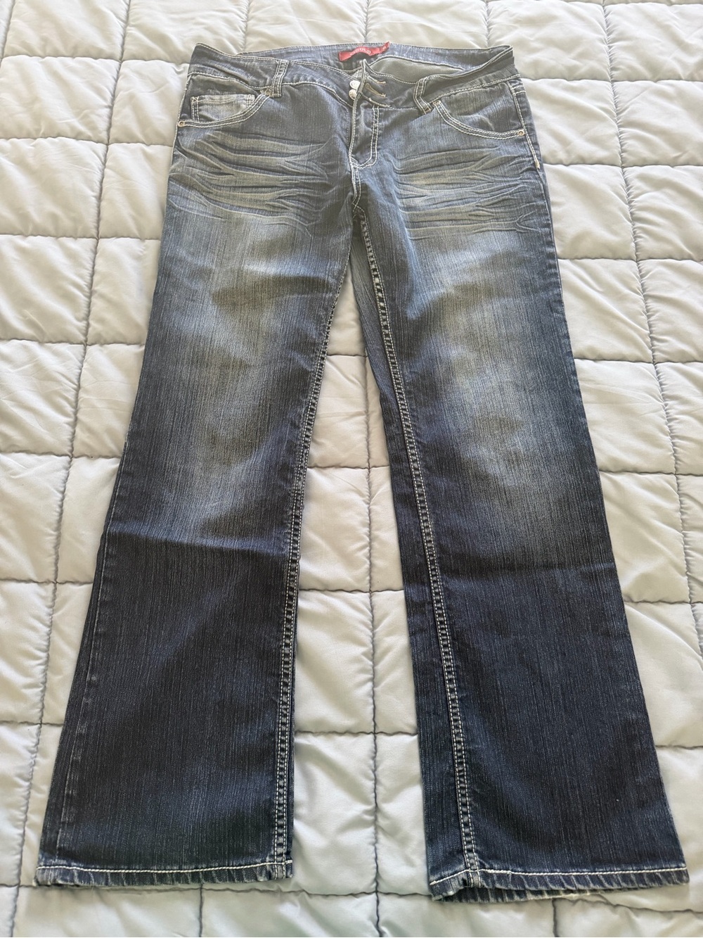 Vigold Women's Flared Jeans in Dark Blue Wash